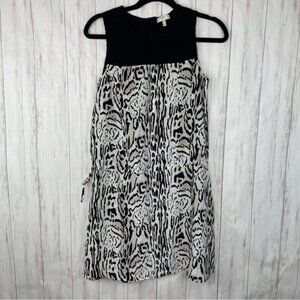 Joie silk white and black zebra print blouse XS